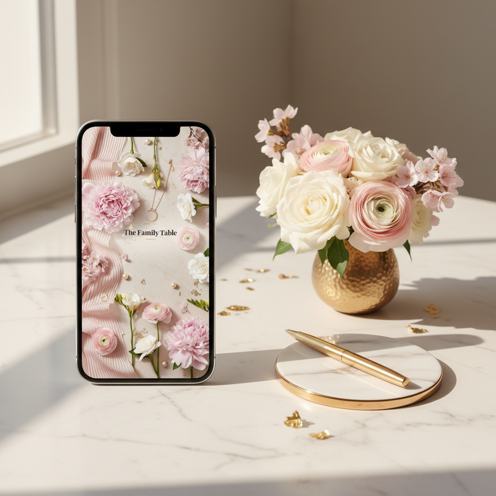17. The Family Table — Mobile Desk Mockup