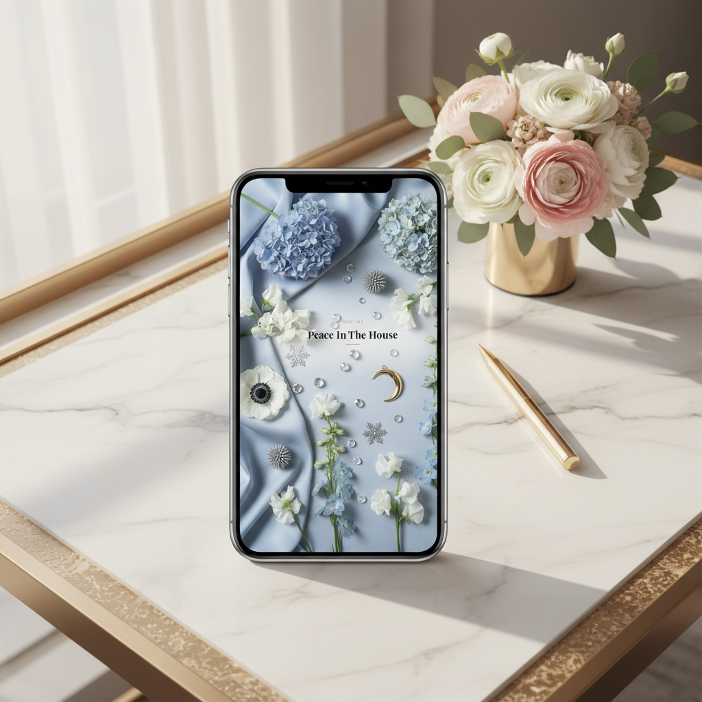 18. Peace In The House — Mobile Desk Mockup