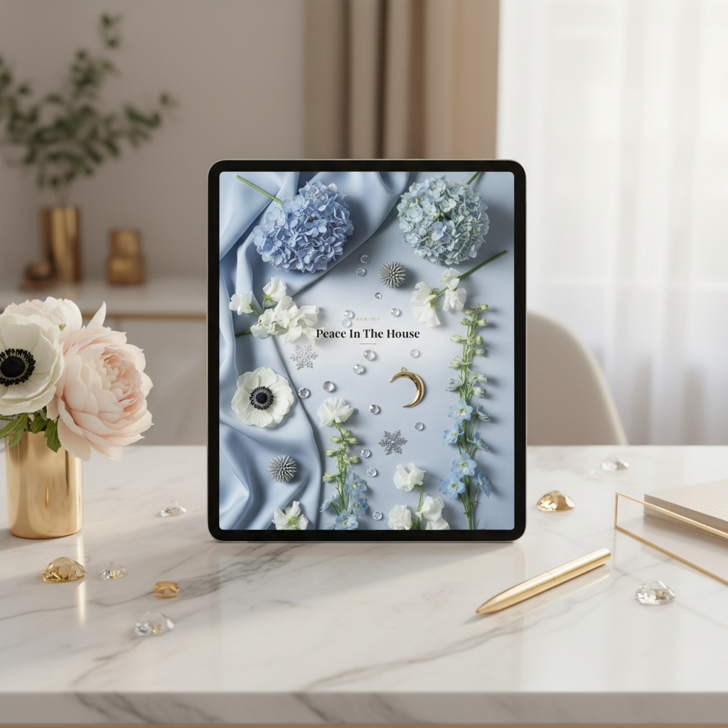 18. Peace In The House — Tablet Desk Mockup