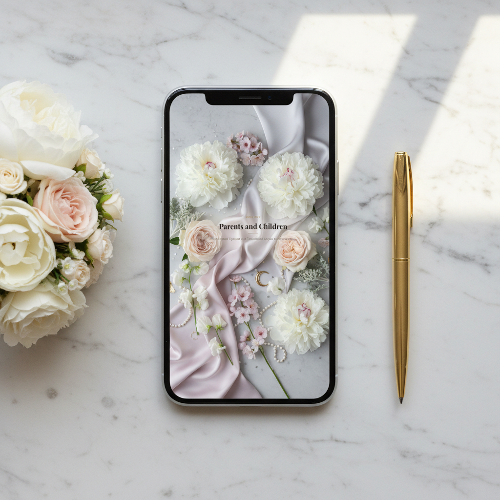 22. Parents and Children — Mobile Desk Mockup