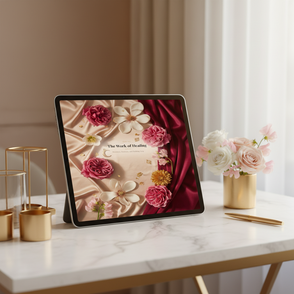 26. The Work of Healing — Tablet Desk Mockup