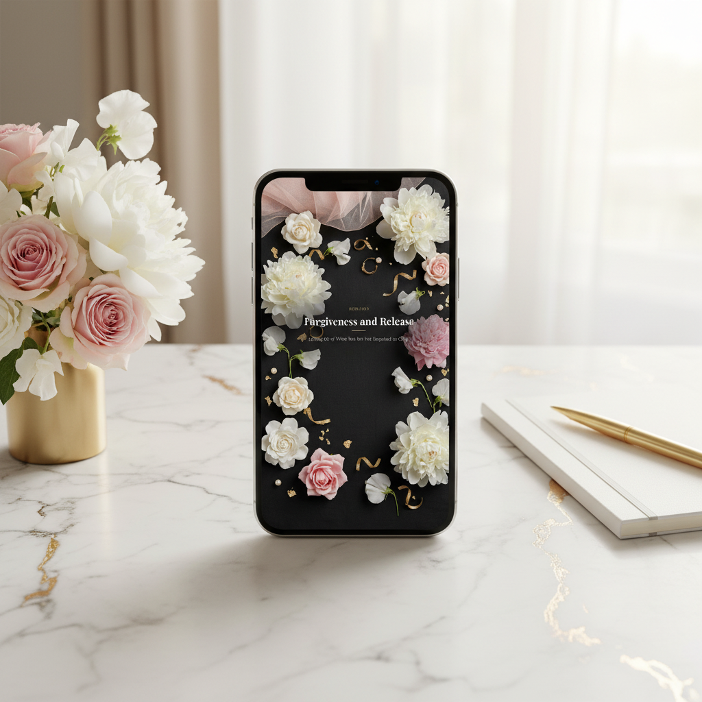 27. Forgiveness and Release — Mobile Desk Mockup