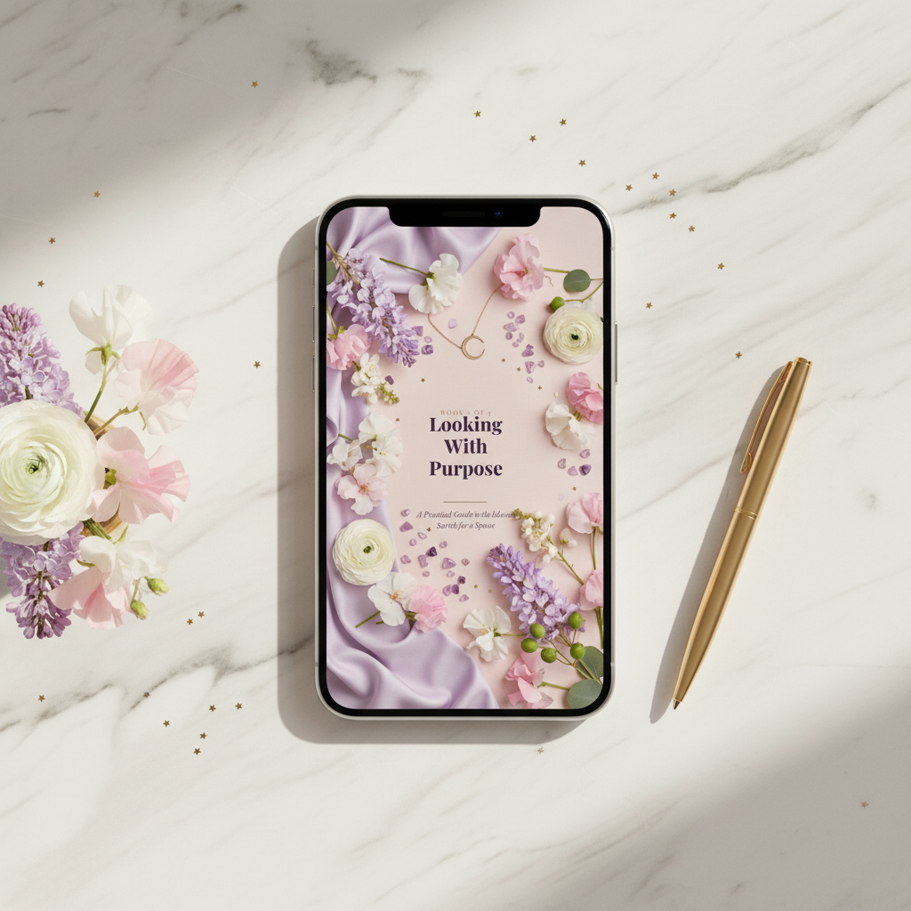7. Looking With Purpose — Mobile Desk Mockup