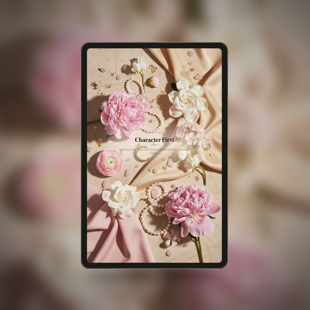 8. Character First — Front-Facing Mockup