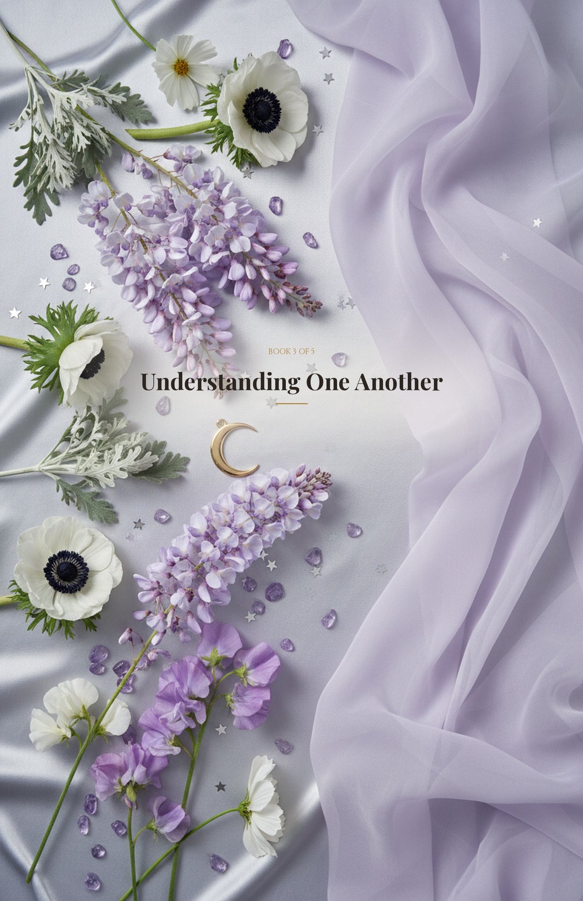 Understanding One Another ebook cover — silver lavender floral design