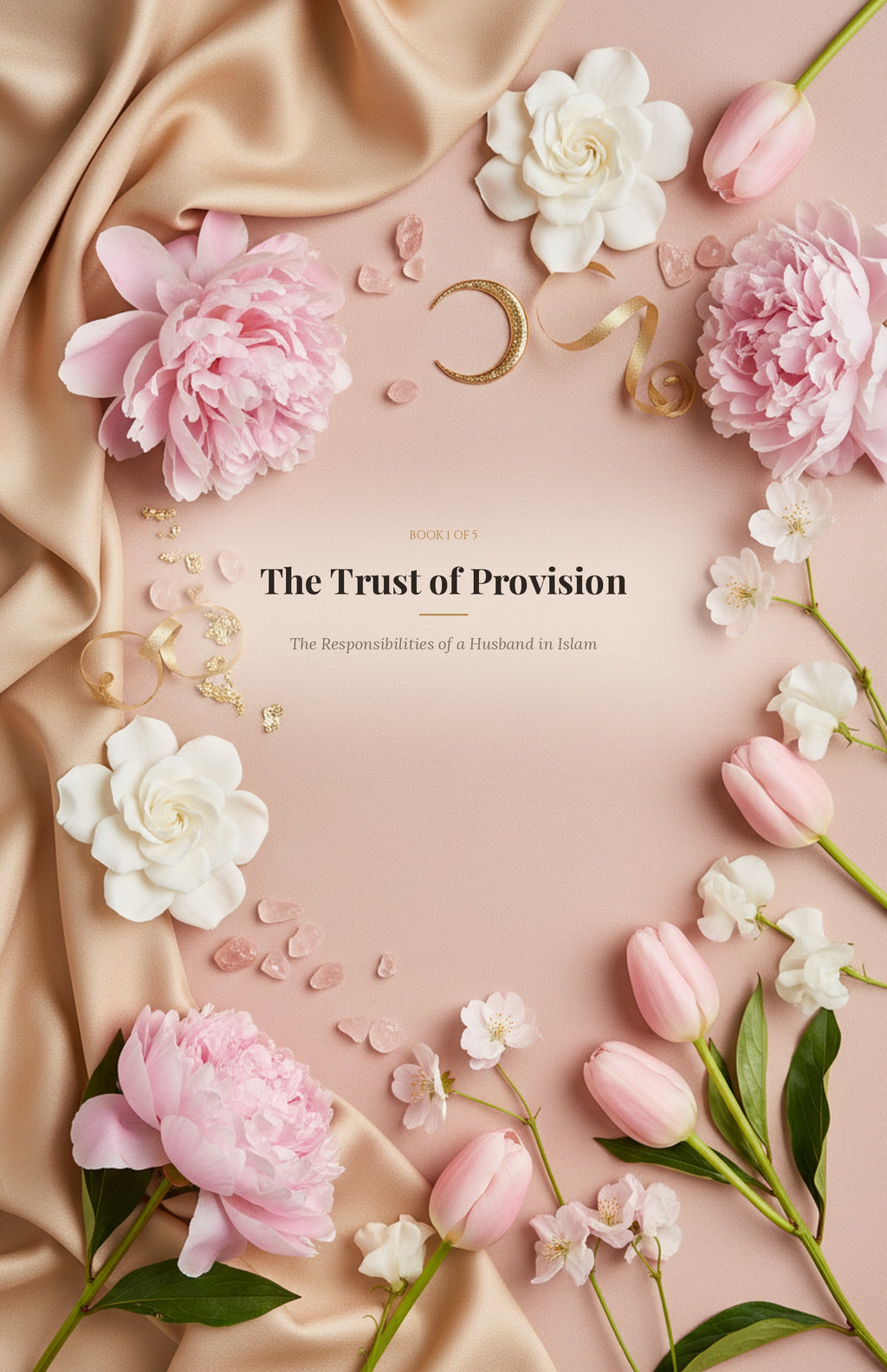 The Trust of Provision ebook cover — rose gold floral design