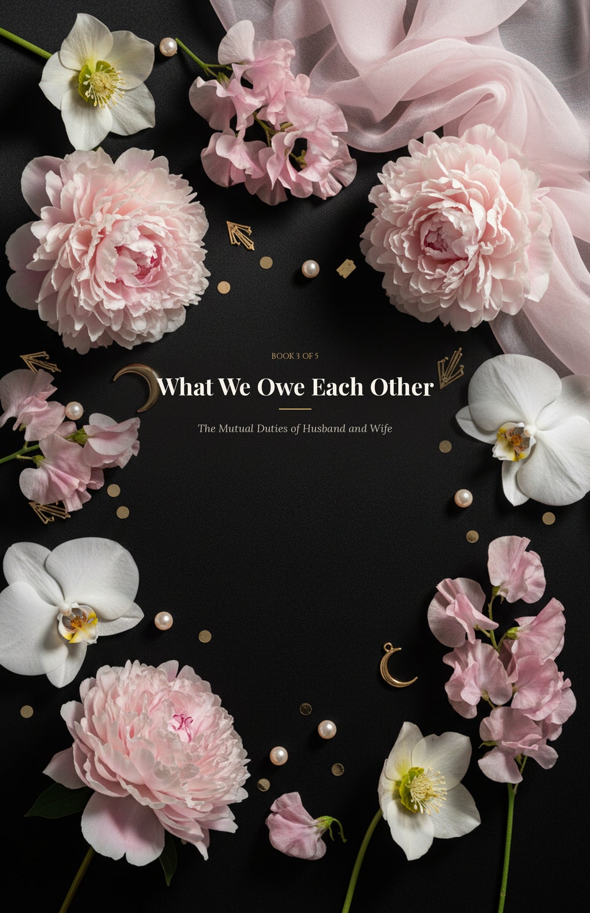 What We Owe Each Other ebook cover — dark floral pearl art deco design