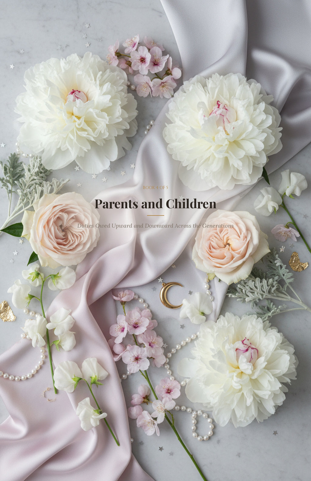 Parents and Children ebook cover — silver blush floral design