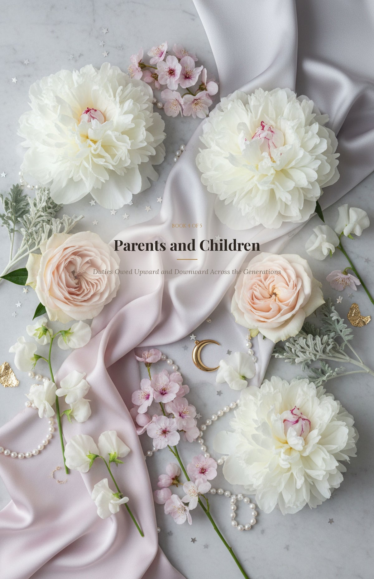 Parents and Children ebook cover — silver blush floral design