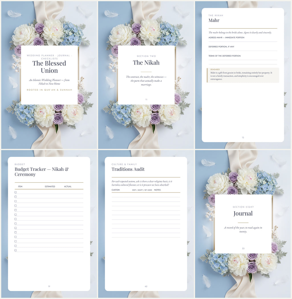 The Blessed Union — Islamic Wedding Planner | 101-Page Printable PDF