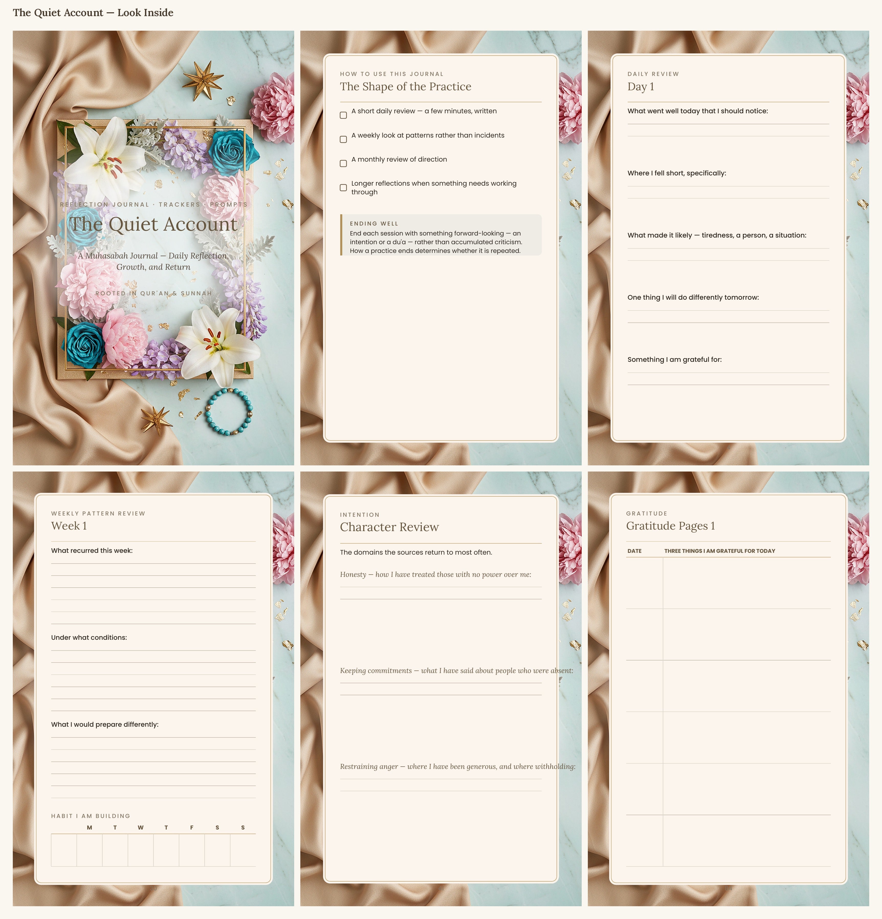 The Quiet Account — Muhasabah Journal | 102-Page Printable PDF