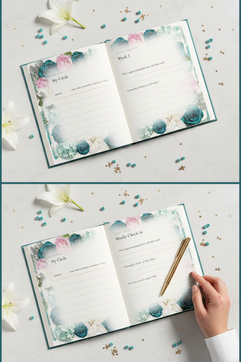 Held Gently 11 — Open Pages with Hand