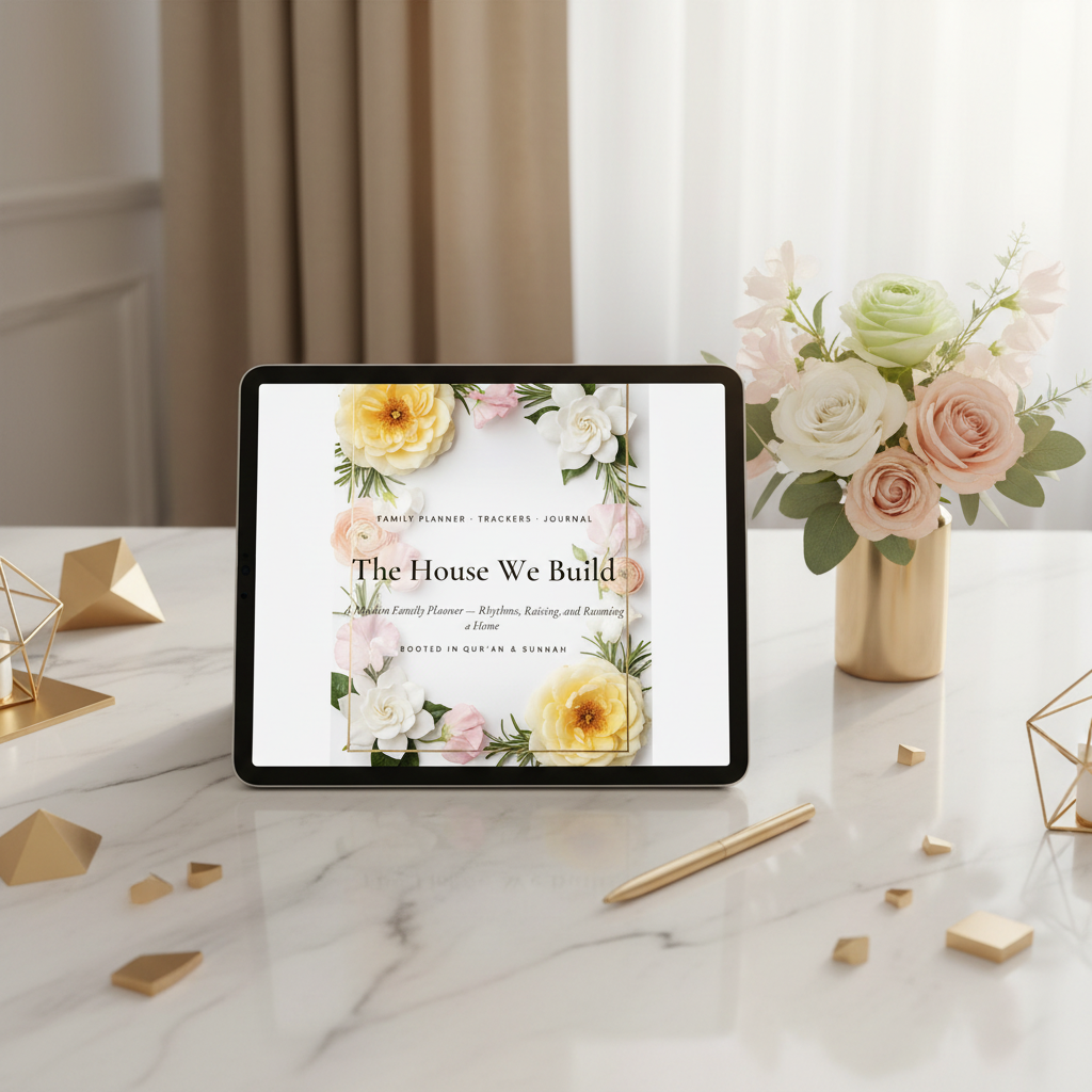 J3. The House We Build — Tablet Desk Mockup