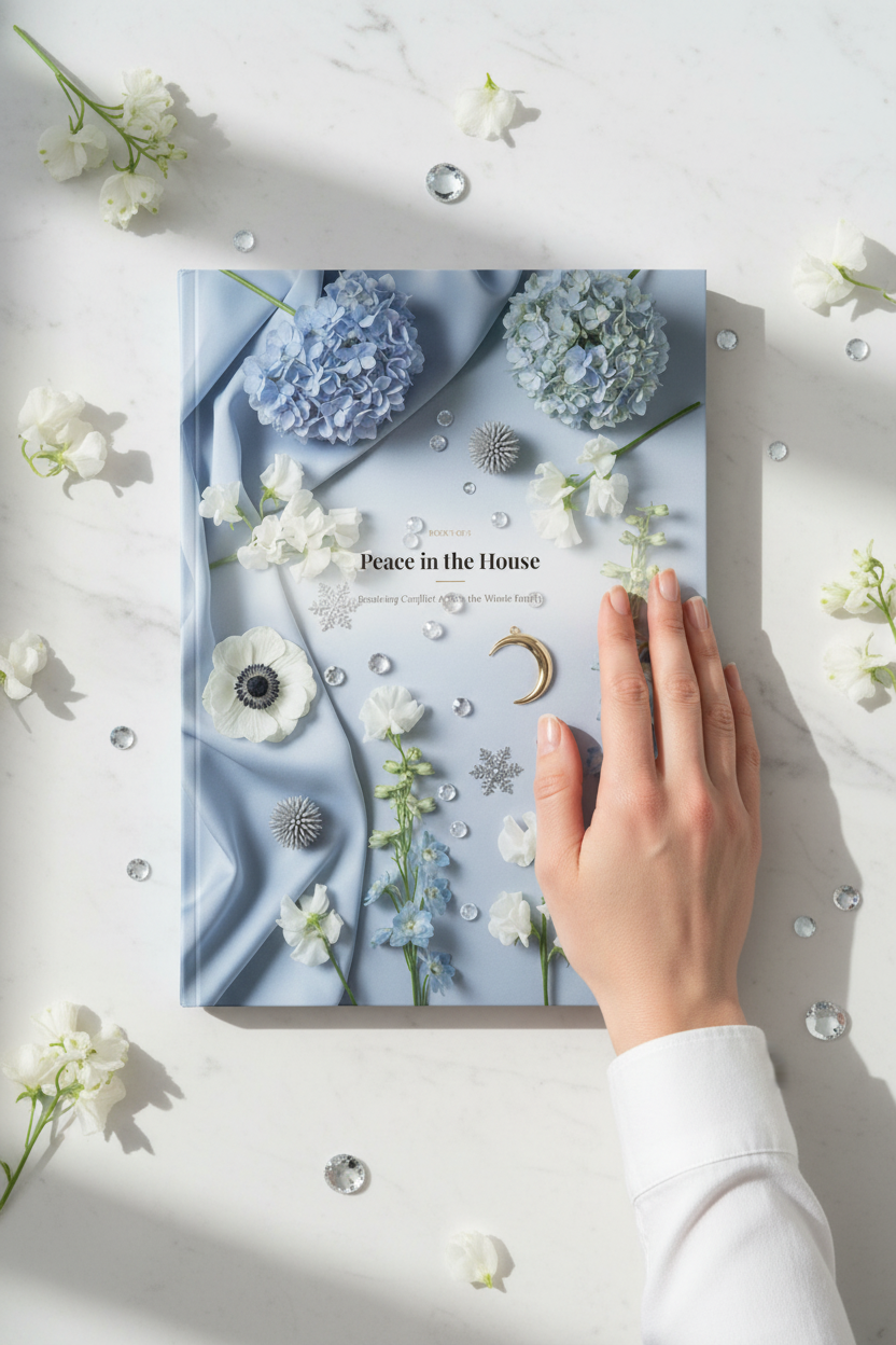 Peace in the House 11 — Hand Resting on Cover