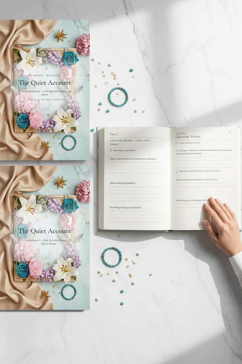 The Quiet Account 11 — Open Pages with Hand